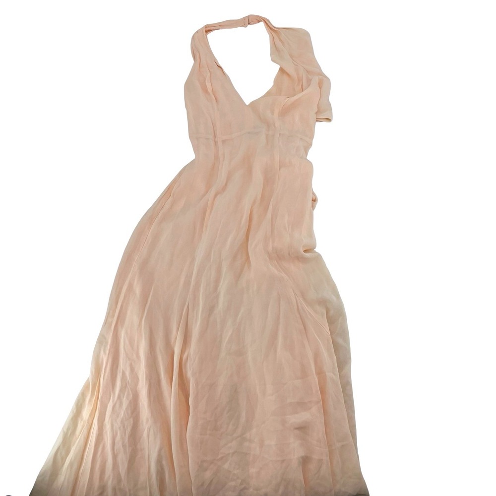 Reformation Dress Halter Gown 6 Peach NWI